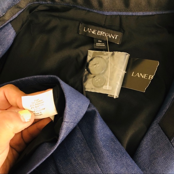 LANE BRYANT BLUE BUTTON BLAZER - Picture 8 of 8